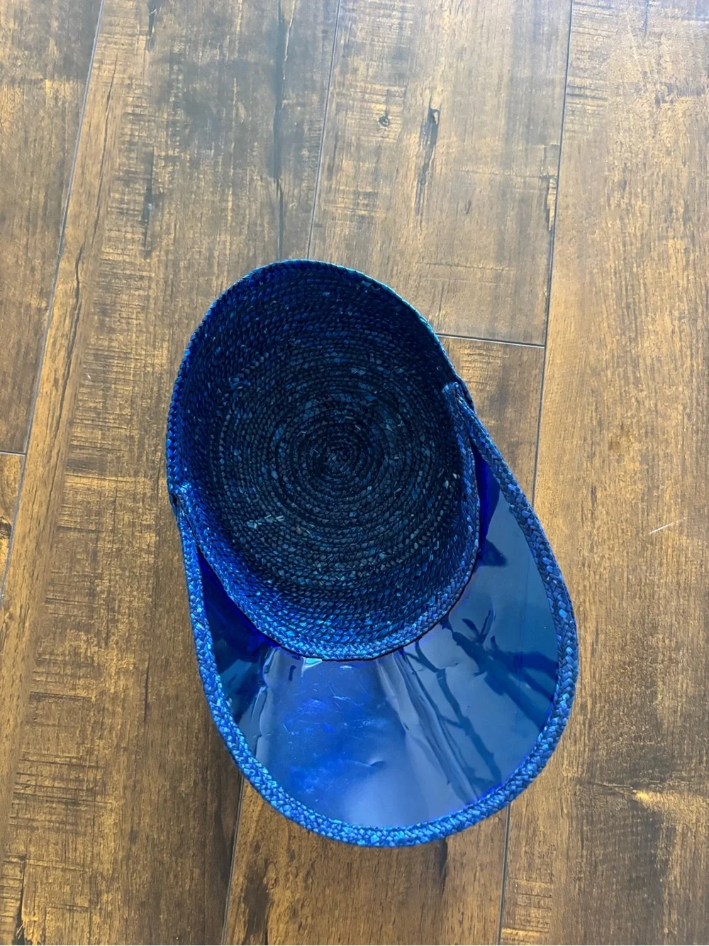 60s Vintage Straw & Vinyl Visor